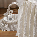 Круглая плетеная ивовая корзина из ткани Italbaby Royal
