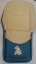 Детский конверт из меха Womar 90X45 см. морская волна